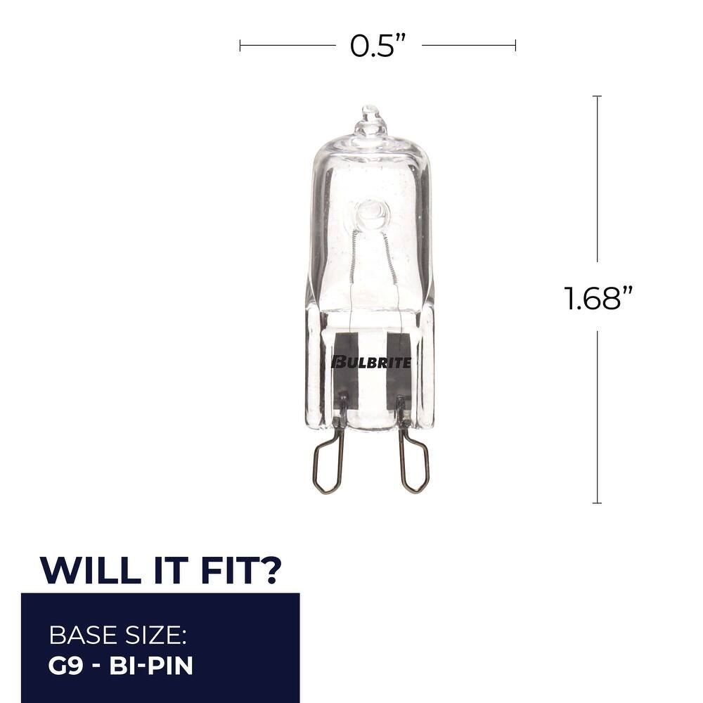Bulbrite Pack of (5) Dimmable T4 Bi-Pin (G9) Halogen Mini