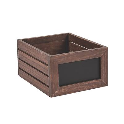 Brown Wooden Crate With Chalkboard Labels, Home Decor, 1 Piece