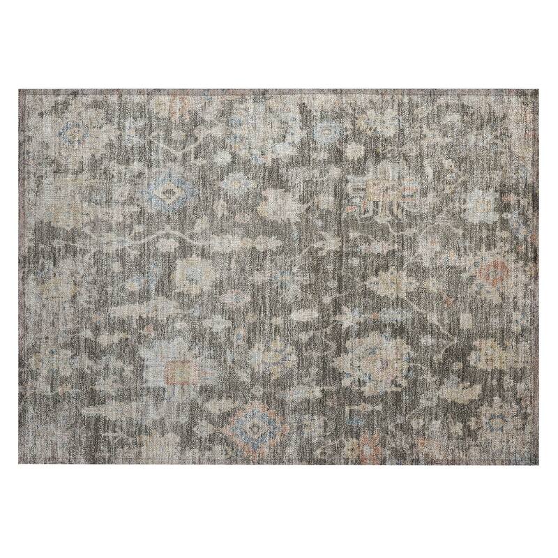 Machine Washable Indoor/ Outdoor Casual Traditional Chantille Rug