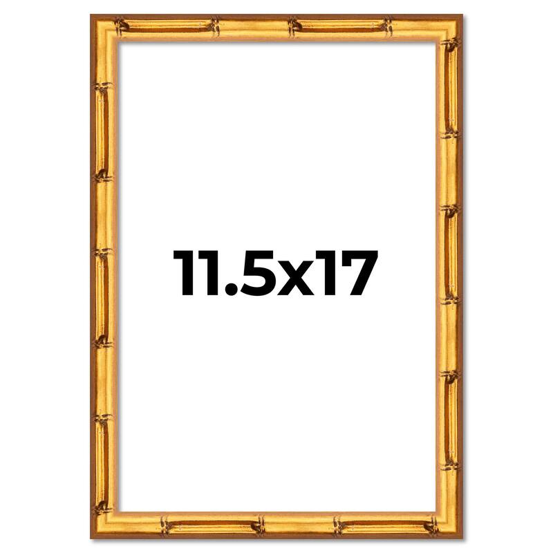 Frame Gold Bamboo Picture Frame Modern Photo Frame Includes UV Acrylic Shatter Guard Front Acid Free Foam Backing Board