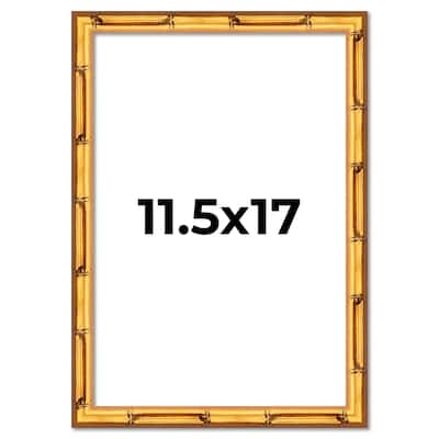 Frame Gold Bamboo Picture Frame Modern Photo Frame Includes UV Acrylic Shatter Guard Front Acid Free Foam Backing Board