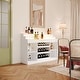 preview thumbnail 15 of 13, Buffet Sideboard Bar Wine Cabinet Wine and Glass Racks