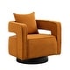 preview thumbnail 12 of 42, Accent Open Back Chair Modern Comfy Sofa Chair With Base, Club Chair Leisure Arm Chair For Lounge