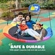 preview thumbnail 4 of 6, 60" Large Saucer Tree Swing for Kids Adults 900D Oxford Waterproof with 2pcs Hanging Straps-Rainbow
