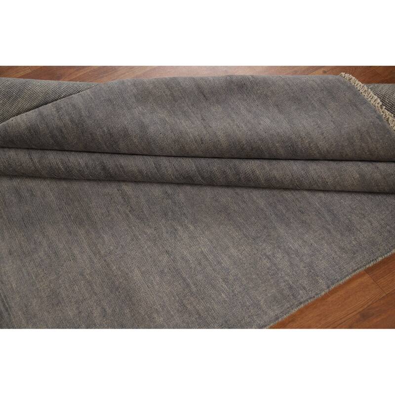 Modern Gray Gabbeh Oriental Rug Handmade Contemporary Wool Carpet - 4'11" x 6'6"