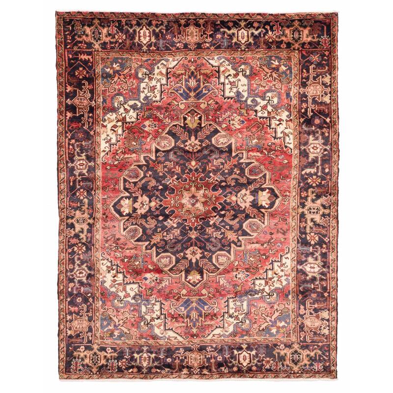 ECARPETGALLERY Hand-knotted Sarabi Light Red Wool Rug - 6'11 x 9'1