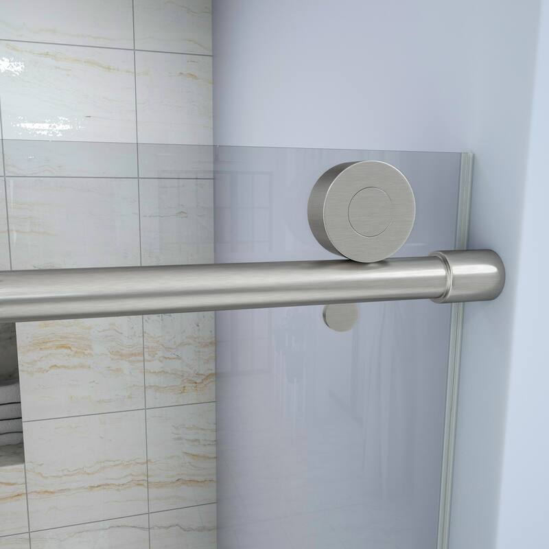 48"W x 76"H Single Sliding Semi-Frameless Shower Door - 48'' x 0.32'' x 76''