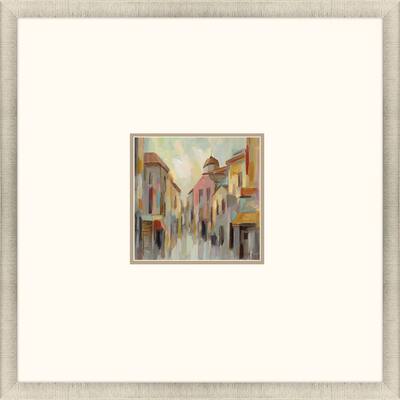 Pastel Street II Framed Art Giclee Under Glass - Multi-Color