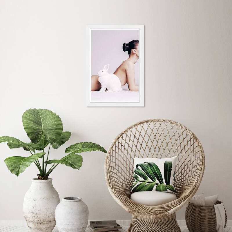 Wynwood Studio Prints Fashion and Glam Hundred Percent Cotton White and Tan Modern & Contemporary Wall Art Canvas Print - White
