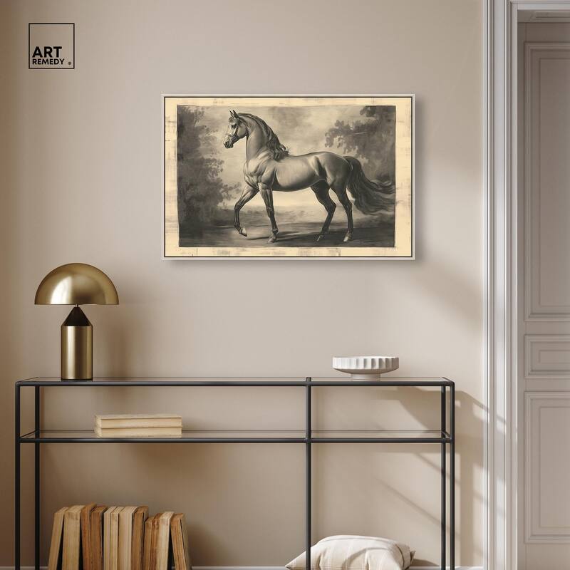 Sketch of a Stallion Canvas by Art Remedy