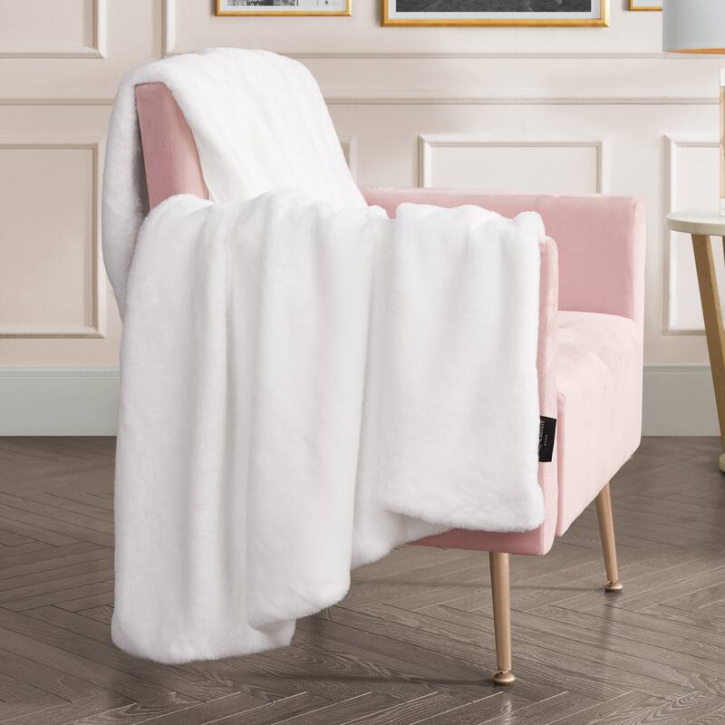 Juicy Couture Solid Rabbit Mink Blankets