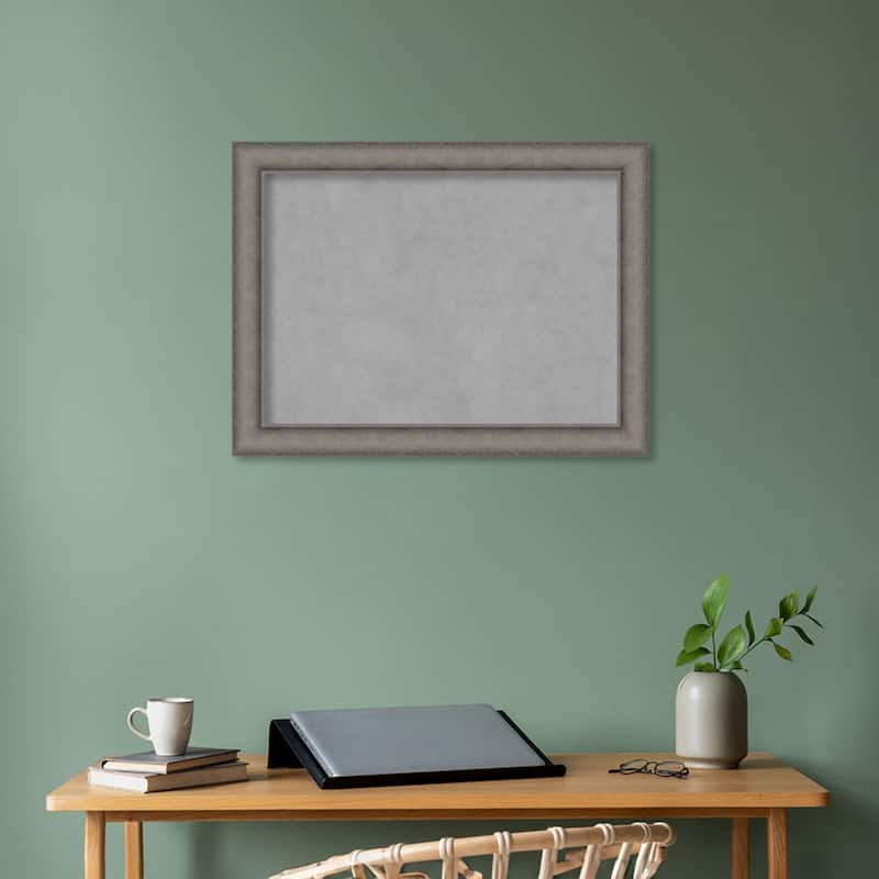 Amanti Art Burnished Concrete Framed Magnetic Board