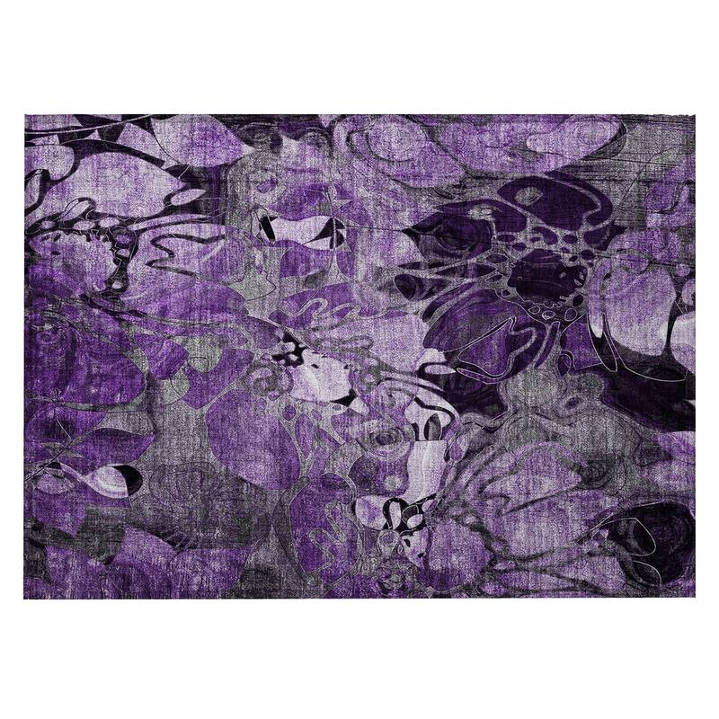 Malu Artistic Abstract Weather Resistant Timeless Fusion Outdoor Rug