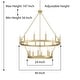 preview thumbnail 56 of 80, Acroma 20-light 40In Farmhouse Wagon Wheel Chandelier