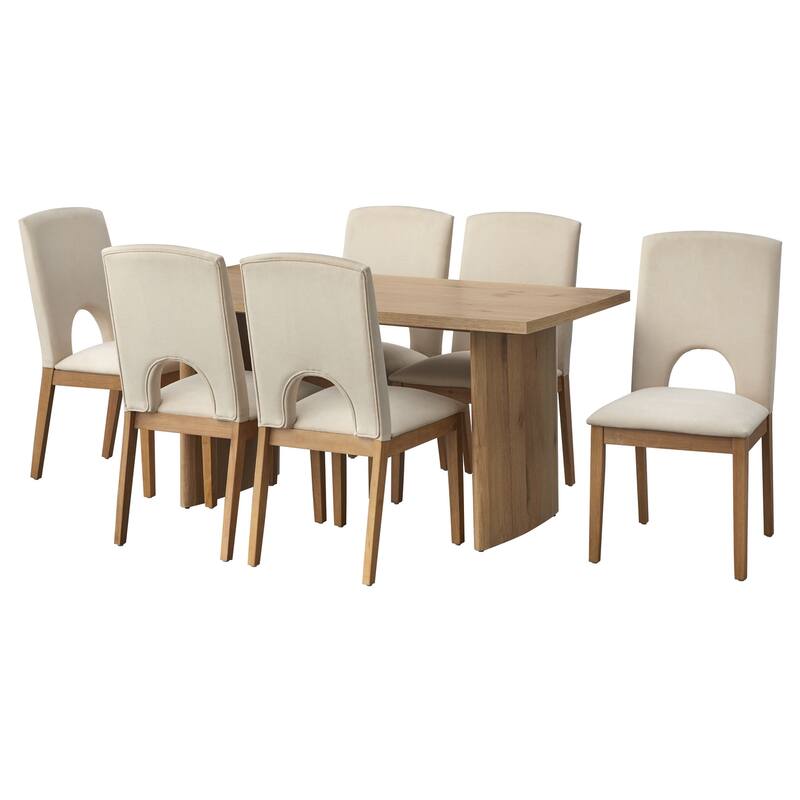 Lifestorey Blakely Solid Wood Upholstered Dining Chair (Set of 2)