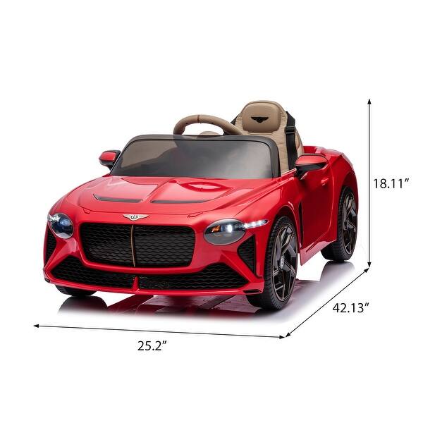 dimension image slide 2 of 4, Bentley-Licensed Fun and Safe Car with Easy Assembly and Rich Functions