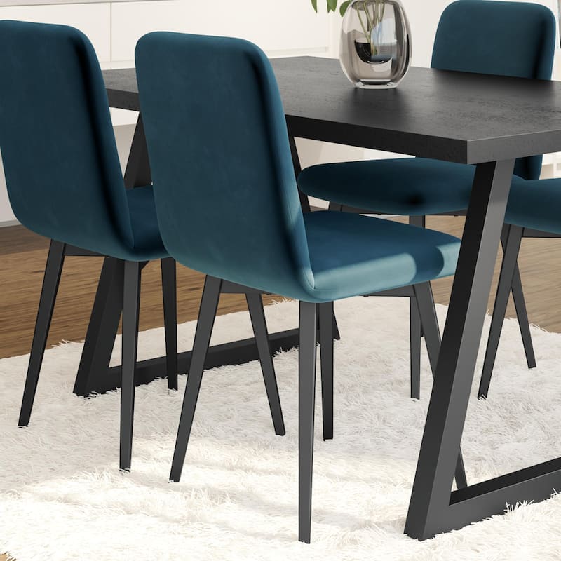 Amisco Betty Upholstered Dining Chair with Metal Legs