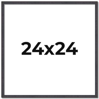 24x24 Frame Brown Solid Wood Picture Frame Includes UV Acrylic