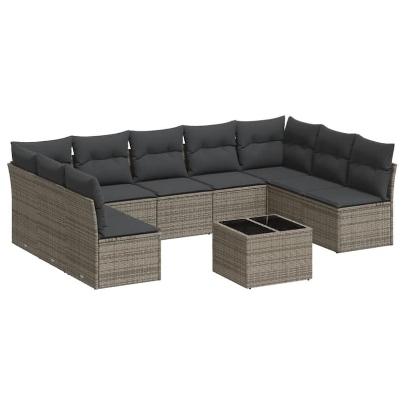 vidaXL Garden Sofa Set Grey - 21.7 x 21.7 x 14.6