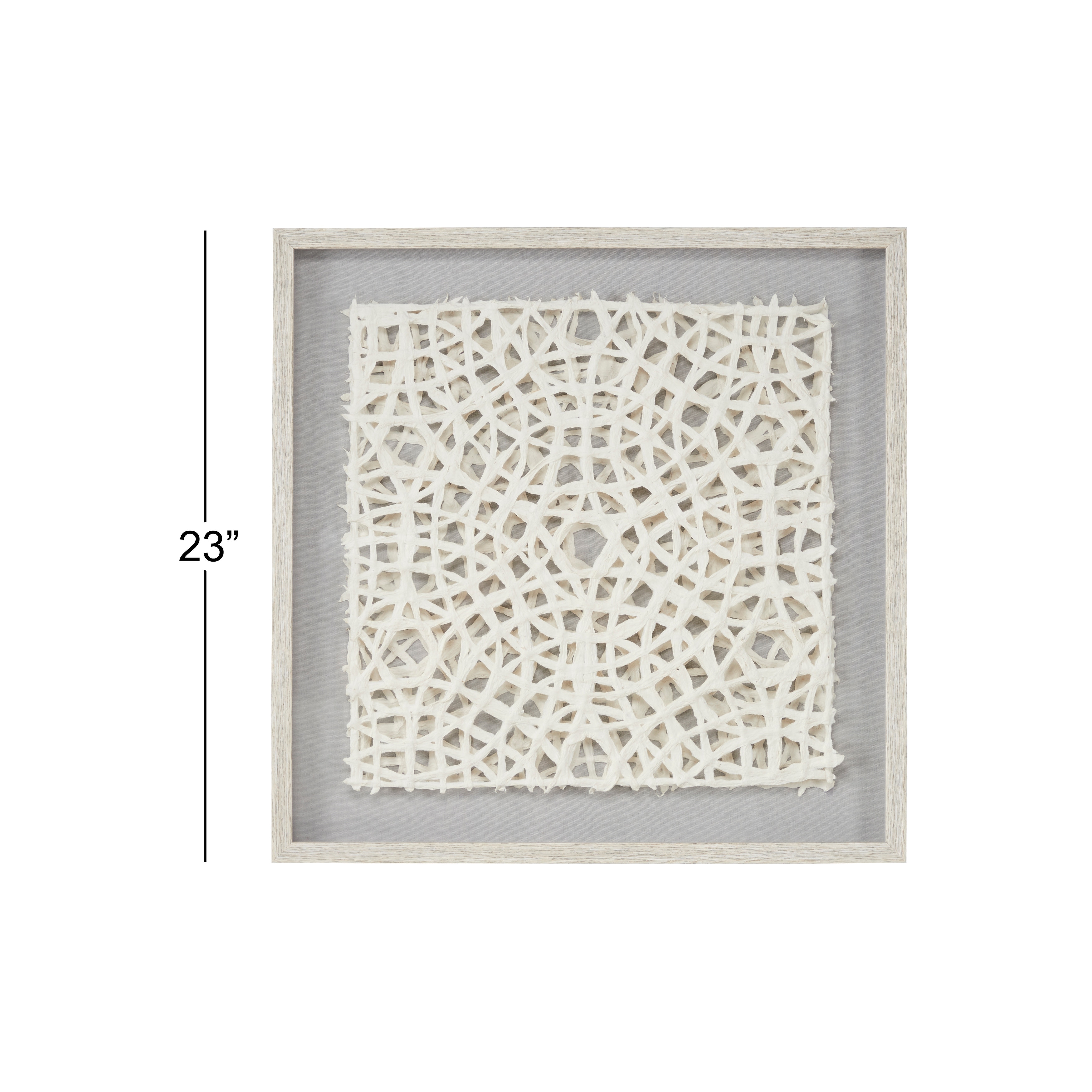 Handmade 3D Origami White Paper Geometric Shadow Box Wall Art 24x24