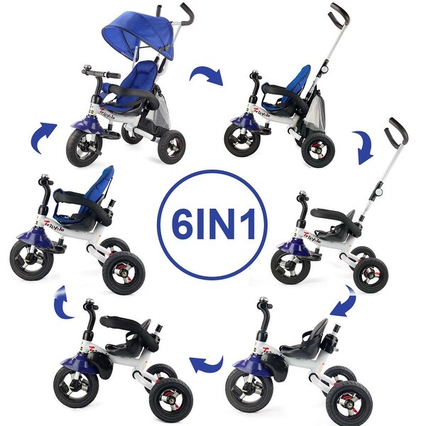 Gymax Kids Trike Child 4 In 1 Ride On Tricycle 3 Wheel Bike W