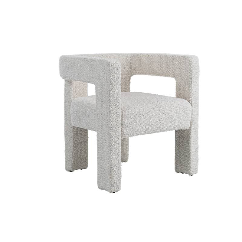 Modrest Drea Modern White Fabric Dining Chair