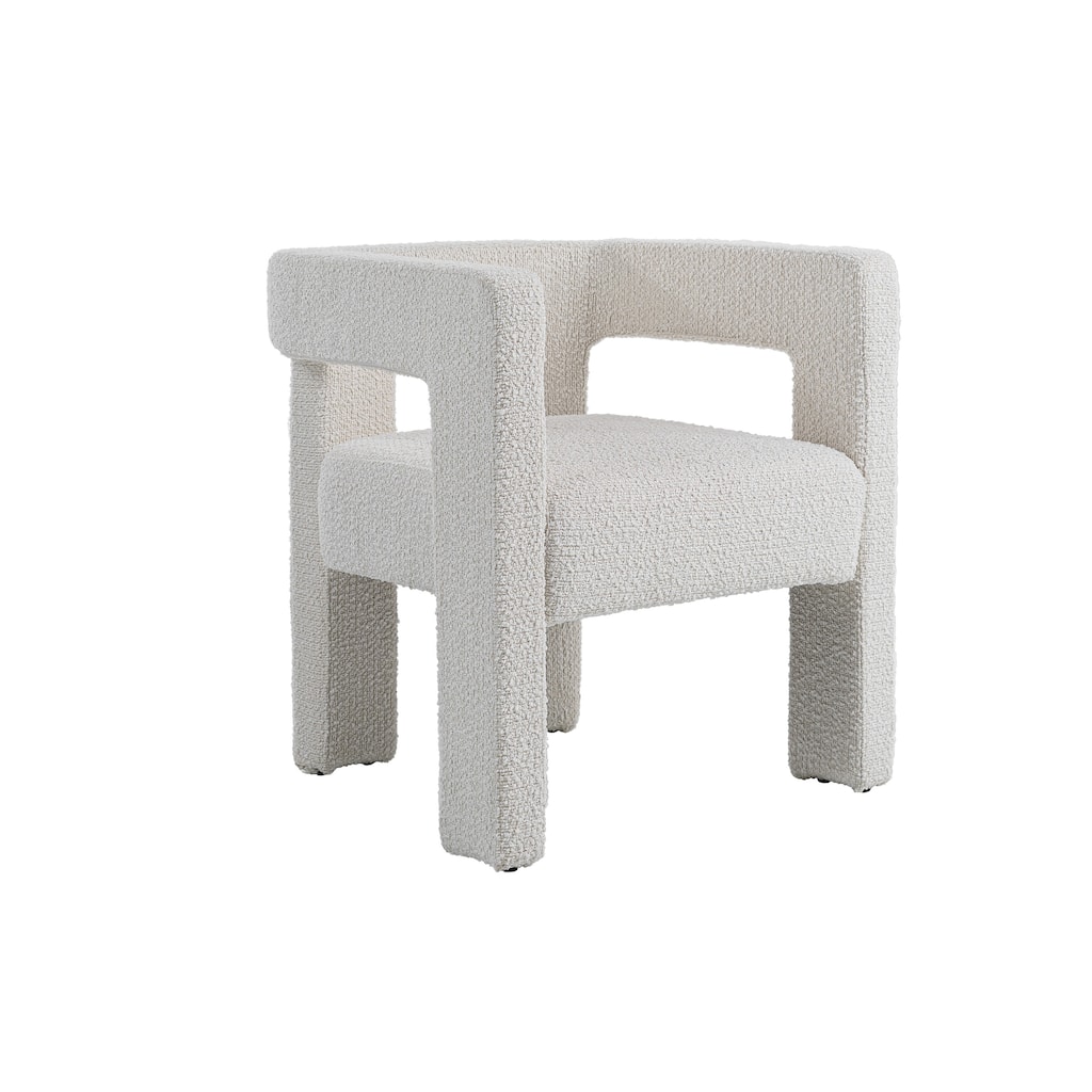 Modrest Drea Modern White Fabric Dining Chair