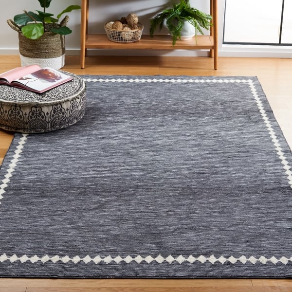 slide 2 of 11, SAFAVIEH Easy Care Machine Washable Osanna Border Rug 3' x 5' - Grey/Ivory - Rectangle