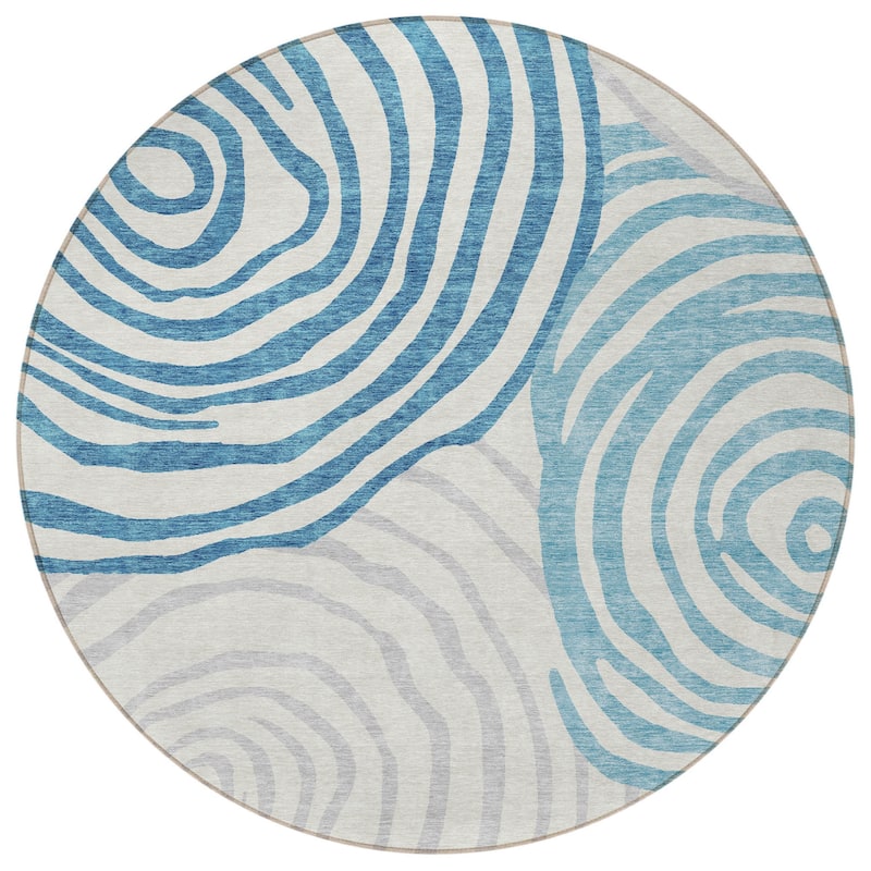 HomeRoots Abstract Transitional Rectangle Outdoor Rug