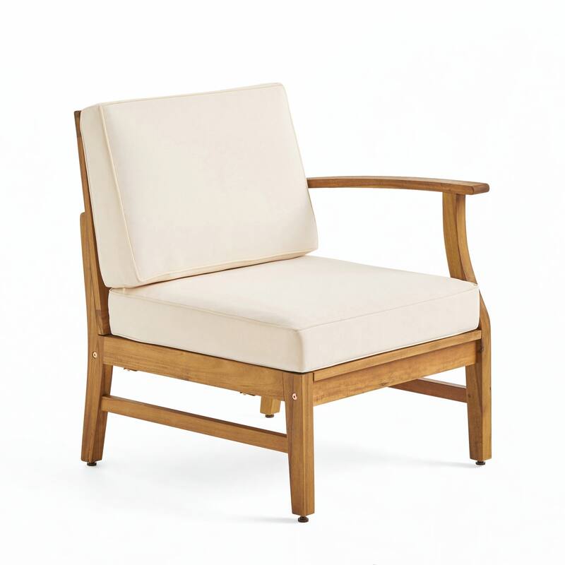 Outdoor 3 SEATER SOFA AND TABLE SET, CREAM