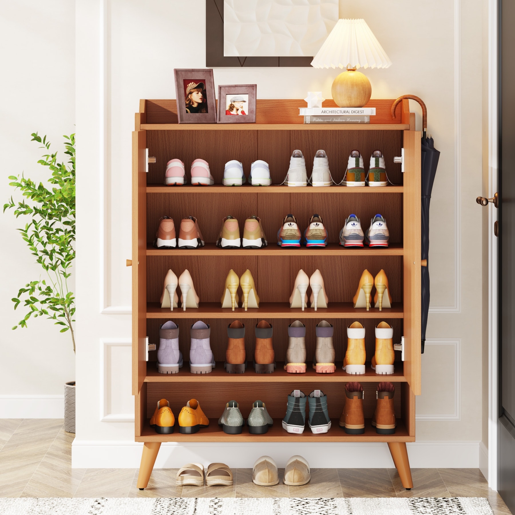 Open shoe storage store