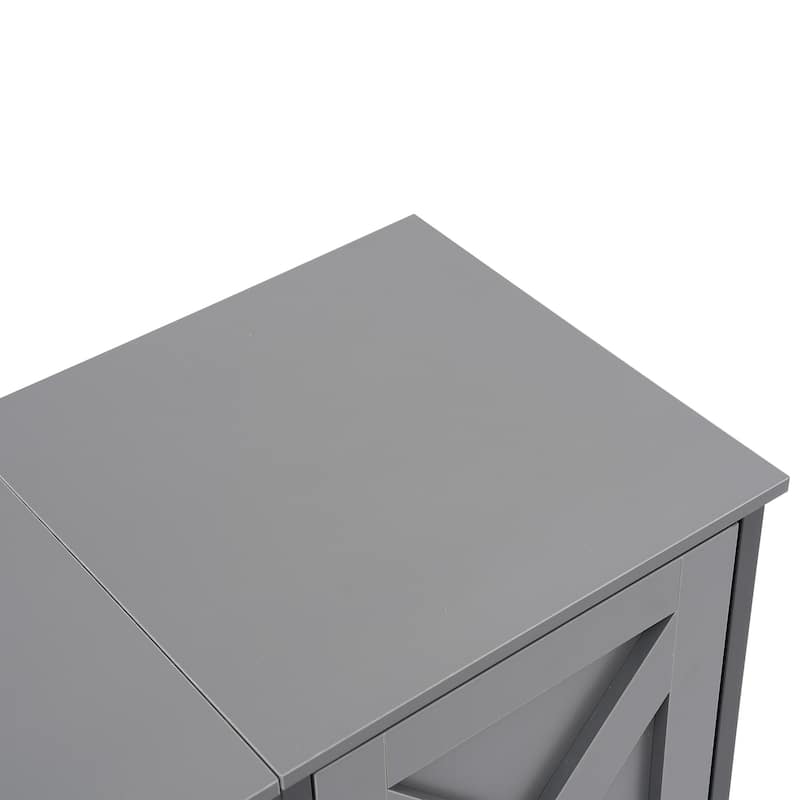 Farmhouse TV Stand for up to 65" TV with Storage Cabinets and Drawers