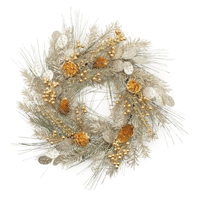 Mixed Pine Eucalyptus Berry Wreath 20"D
