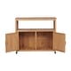 preview thumbnail 27 of 32, GDFStudio - Harbor Outdoor Solid Fir Wood Storage Bar Table with Slatted Design