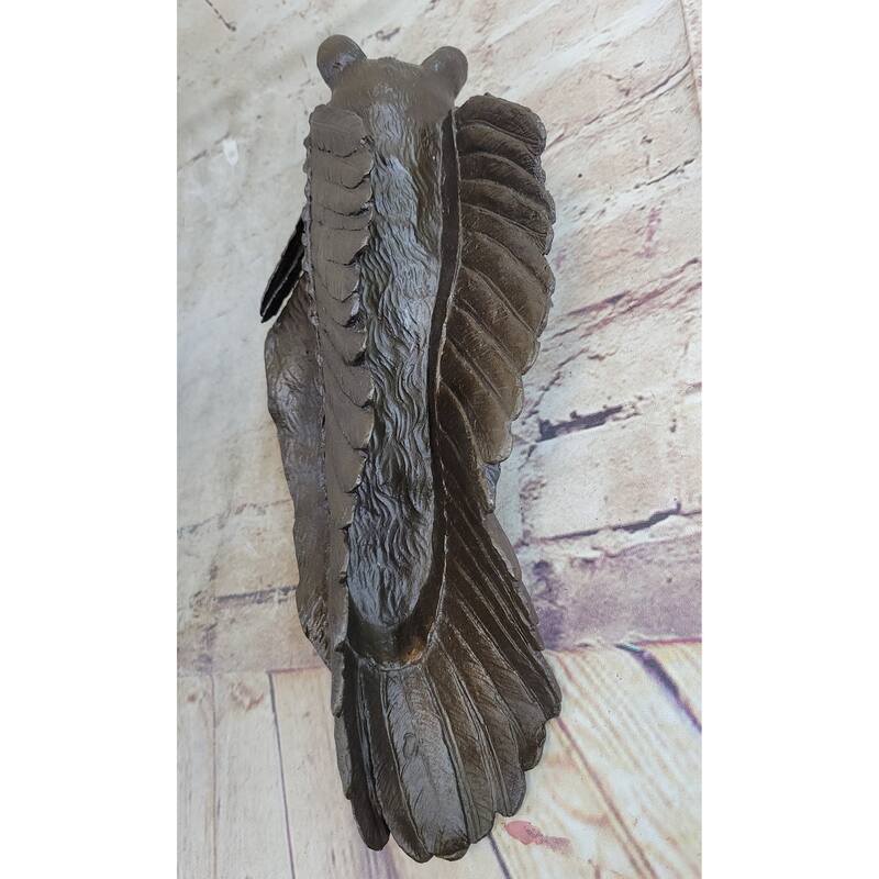 Native American Indian Warrior In Bear Skin Headdress Bronze Statue Sculpture Figure 22 Inches X X11 Inches