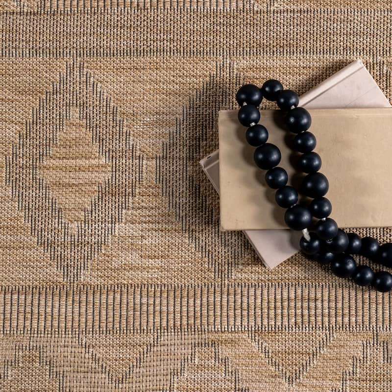 Nuloom Olive SpinClean Classic Geometric Machine Washable Area Rug