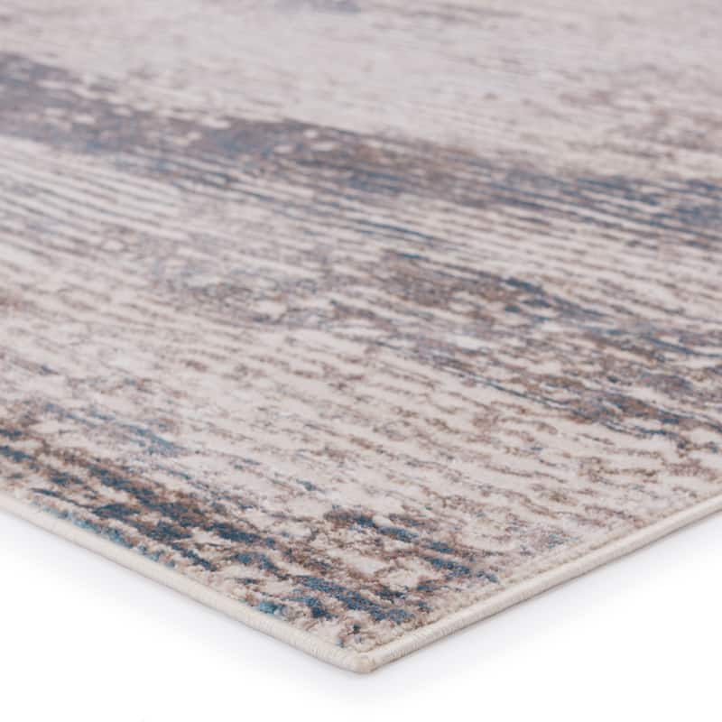 Malachite Abstract Gray/ Ivory Area Rug