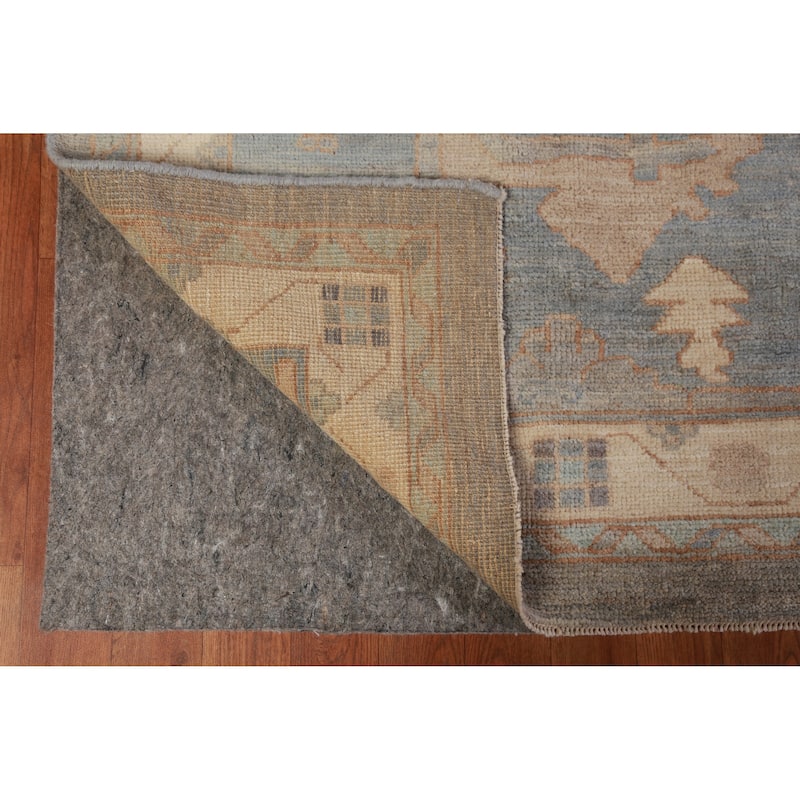 Hand Knotted Oriental 100% Wool Carpet Transitional All-Over Greys & Charcoal Oushak Area Rug - 14' 5'' X 12' 0''