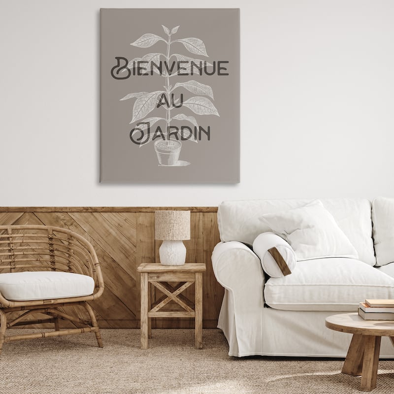 Stupell French Garden Plant Phrase Canvas Wall Art Design By Lil' Rue