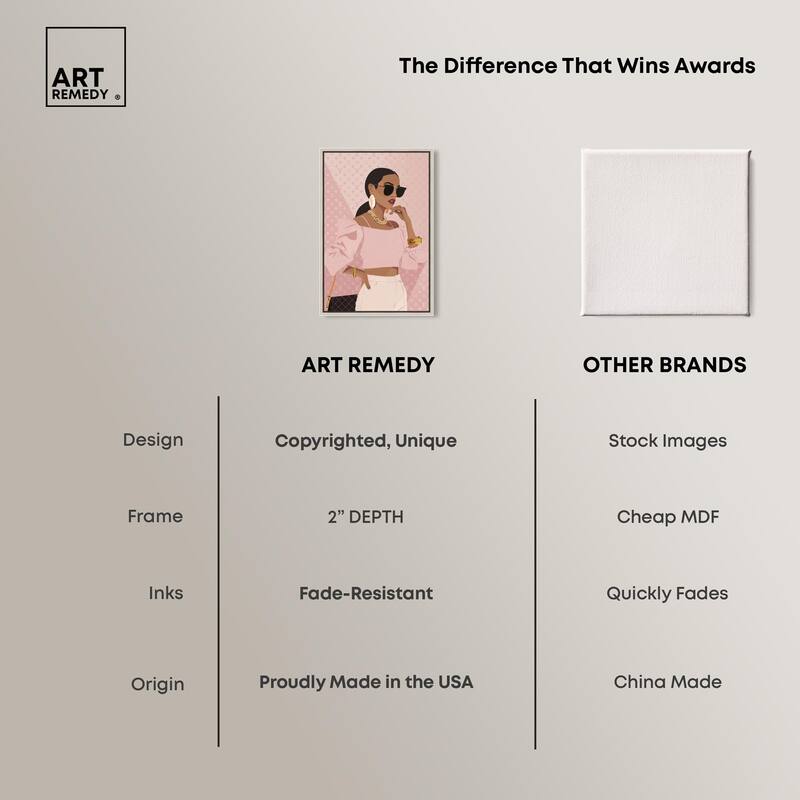 Simple Pink Look Canvas by Art Remedy
