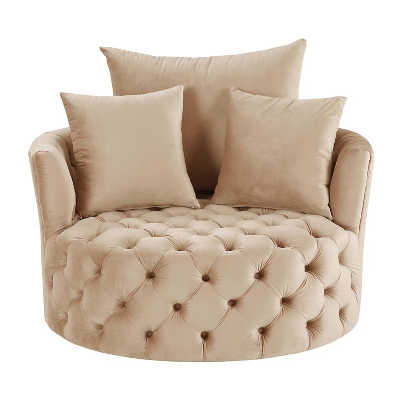 Cavinder Tufted Accent Swivel Chair