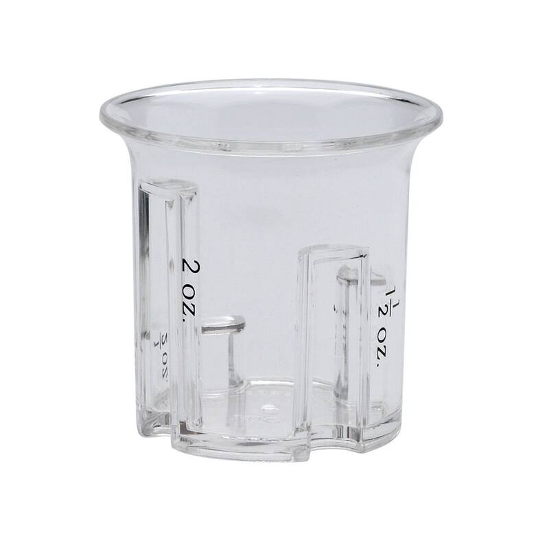 HIC E-Z Step Acrylic Measuring Kitchen & Bar Jigger - 0.5oz to 2oz Measure Cup - 1 Pack