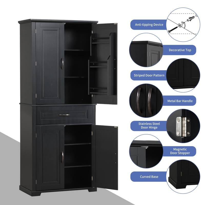 Bathroom Storage Cabinet with Adjustable Shelf