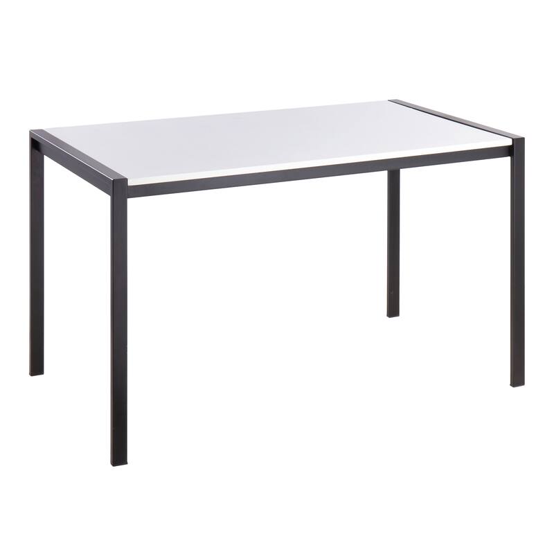 Carbon Loft Yadriel Industrial Black Metal Dining Table