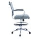 preview thumbnail 28 of 38, Office Chair With Arms Stools For Counter Height Bar Office Wheels PU Leather Rest Tilt Swivel Work Office Standing Desk