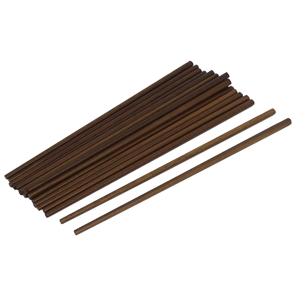 10 Pairs Reusable Chinese Wooden Chopsticks Kitchen Cutlery Gift - Brown