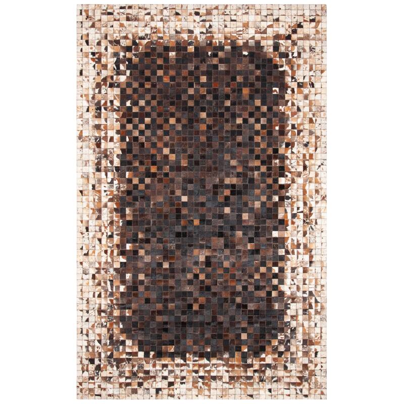 SAFAVIEH Handmade Studio Leather Tamisha Natural Hide Leather Rug