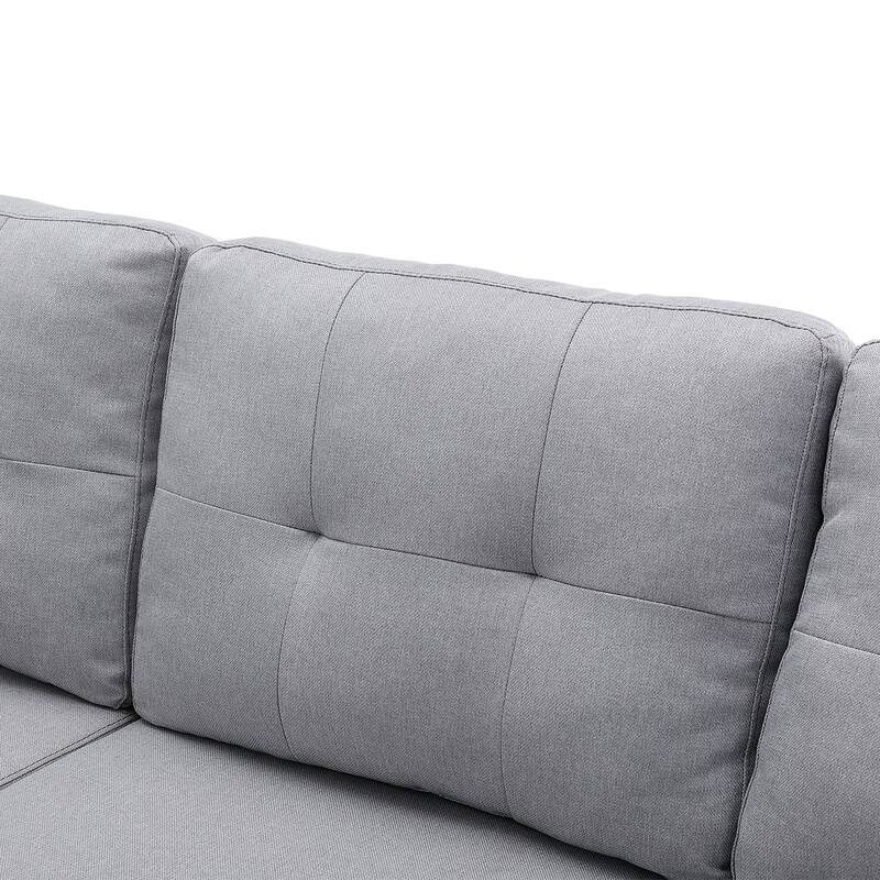 79" W L Shaped Reversible Convertible Pull Out Couch Bed Sleeper Sofa