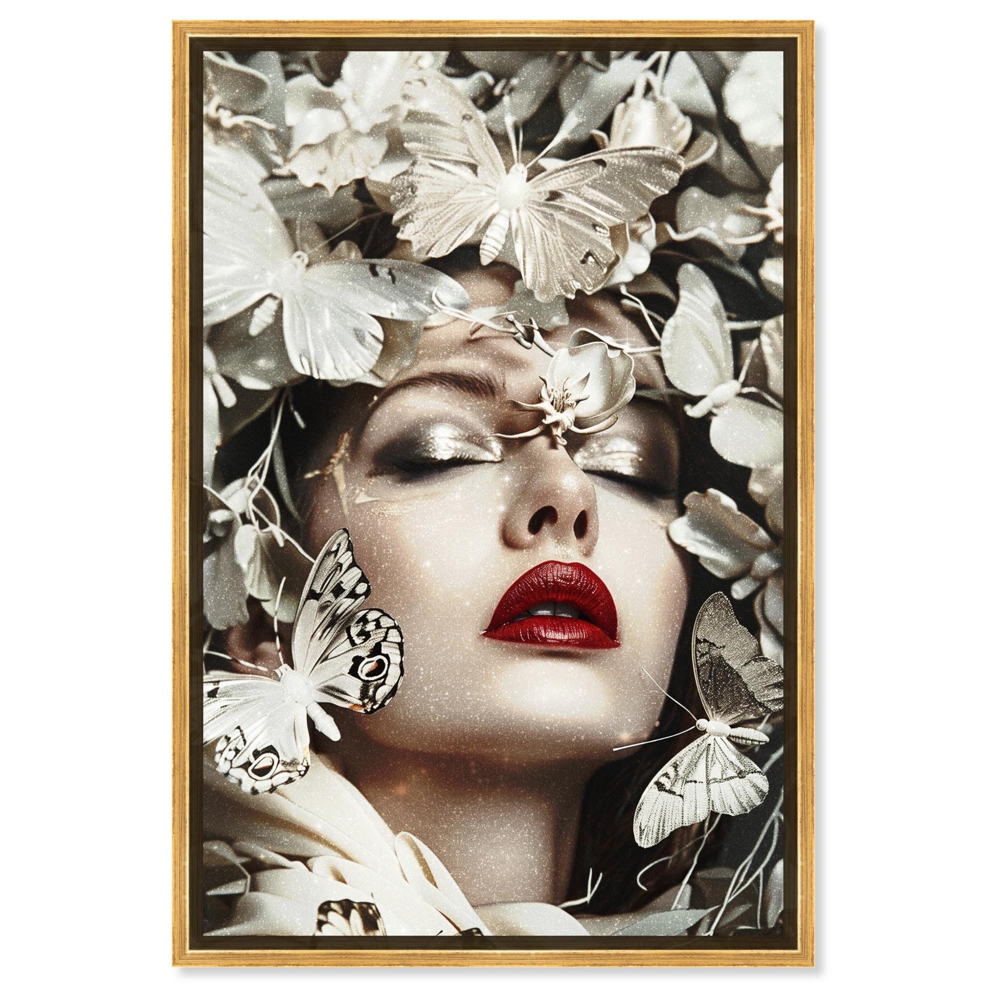 Winter Queen Canvas Floral Collage Wall Art by Art Remedy