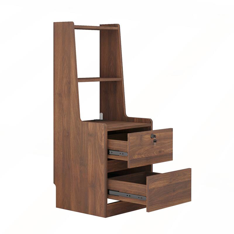 Nightstands Set of 2 with Charging Station for Bedroom